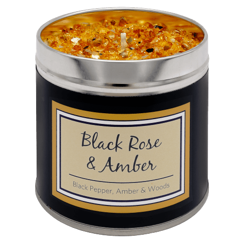 Black Rose & Amber Scented Candle