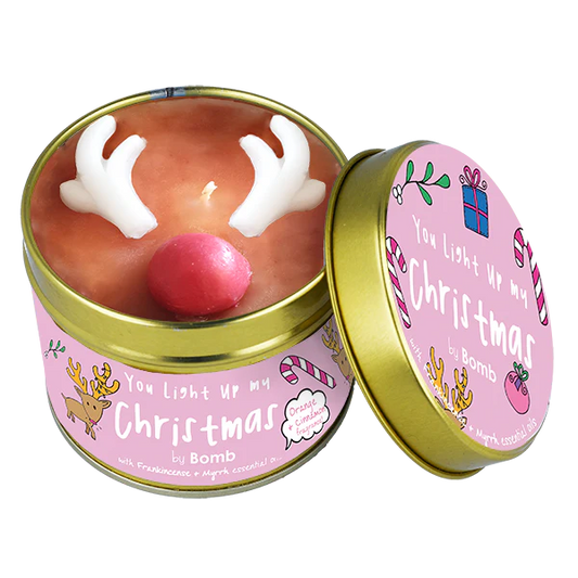 You Light Up My Christmas Occasion Tinned Candle